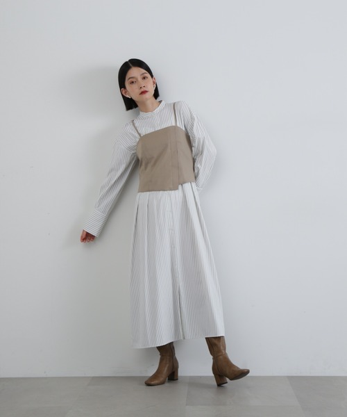 【セール】◆ビスチェレイヤードシャツワンピース（ワンピース）｜N.（N. Natural Beauty Basic）（エヌエヌナチュラルビューティーベーシック）