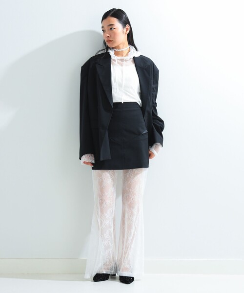 Ray BEAMS（レイビームス）の「カット アウト ミニスカート（スカート・レディース・シルバー/ブラック・0/1）」の11枚目の写真