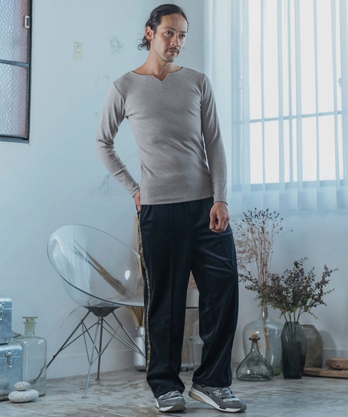 CAMBIO(カンビオ)の「mlt4854- ヘビーウエイトフライスキーネックカットソー(Tシャツ/カットソー・メンズ・ホワイト/ネイビー/グレー/ブラック・S/M/L)」の17枚目の写真