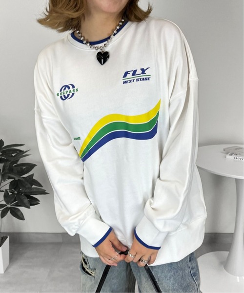 sevens(セブンズ)の「【sevens】ラインリブスポーティーロゴスウェット(スウェット・レディース・ホワイト/オートミール/ブラック・FREE)」の4枚目の写真