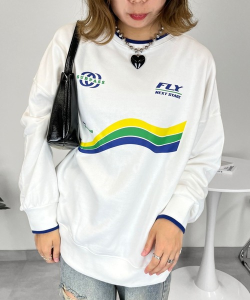 sevens(セブンズ)の「【sevens】ラインリブスポーティーロゴスウェット(スウェット・レディース・ホワイト/オートミール/ブラック・FREE)」の5枚目の写真
