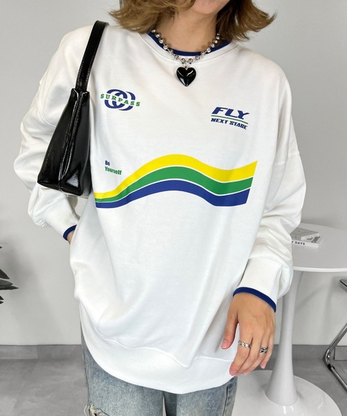 sevens(セブンズ)の「【sevens】ラインリブスポーティーロゴスウェット(スウェット・レディース・ホワイト/オートミール/ブラック・FREE)」の6枚目の写真