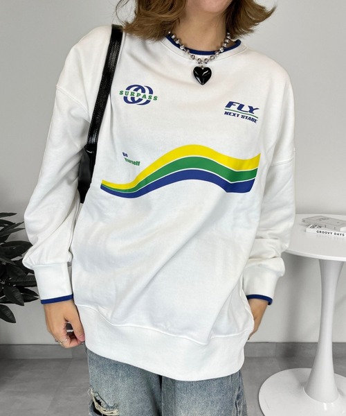 sevens(セブンズ)の「【sevens】ラインリブスポーティーロゴスウェット(スウェット・レディース・ホワイト/オートミール/ブラック・FREE)」の7枚目の写真