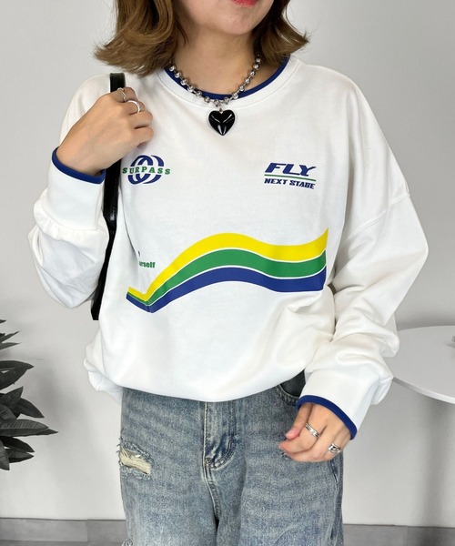 sevens(セブンズ)の「【sevens】ラインリブスポーティーロゴスウェット(スウェット・レディース・ホワイト/オートミール/ブラック・FREE)」の11枚目の写真