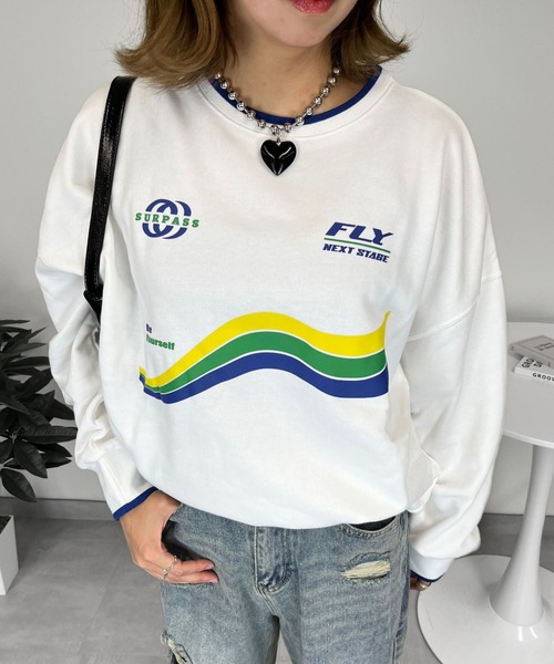 sevens(セブンズ)の「【sevens】ラインリブスポーティーロゴスウェット(スウェット・レディース・ホワイト/オートミール/ブラック・FREE)」の12枚目の写真