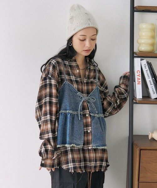 FREAK'S STORE（フリークスストア）の「デニムビスチェ（キャミソール