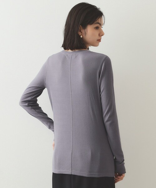 OPAQUE.CLIP(オペークドットクリップ)の「◆シアーコットン クルーネックカットソー【洗濯機洗い可】(Tシャツ/カットソー・レディース・ブラック/グレー/オフホワイト・40/38/42)」の17枚目の写真