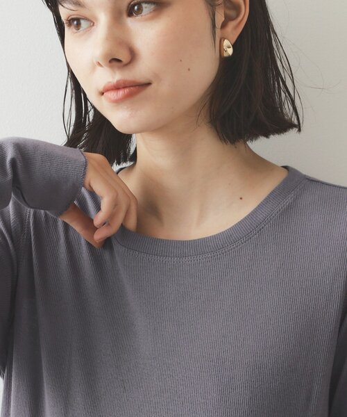 OPAQUE.CLIP(オペークドットクリップ)の「◆シアーコットン クルーネックカットソー【洗濯機洗い可】(Tシャツ/カットソー・レディース・ブラック/グレー/オフホワイト・40/38/42)」の18枚目の写真