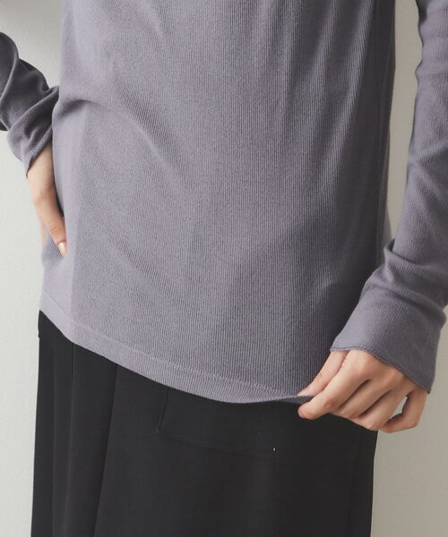 OPAQUE.CLIP(オペークドットクリップ)の「◆シアーコットン クルーネックカットソー【洗濯機洗い可】(Tシャツ/カットソー・レディース・ブラック/グレー/オフホワイト・40/38/42)」の20枚目の写真