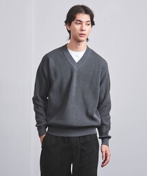 UNITED ARROWS | ミドルゲージ アゼ Vネックニット -ウォッシャブル-(ニット/セーター)