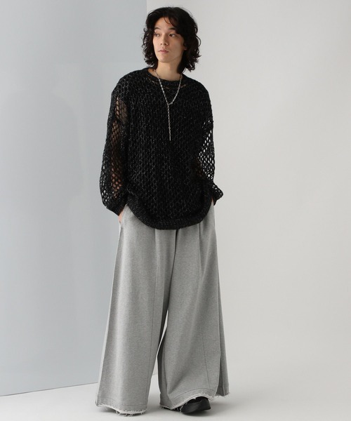 HARE（ハレ）の「モヘアメッシュニットプルオーバー(HARE)（ニット/セーター・メンズ・ブラック/イエロー/ブルー・FREE）」の4枚目の写真