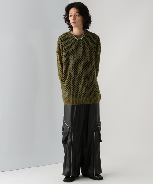 HARE（ハレ）の「モヘアメッシュニットプルオーバー(HARE)（ニット/セーター・メンズ・ブラック/イエロー/ブルー・FREE）」の6枚目の写真