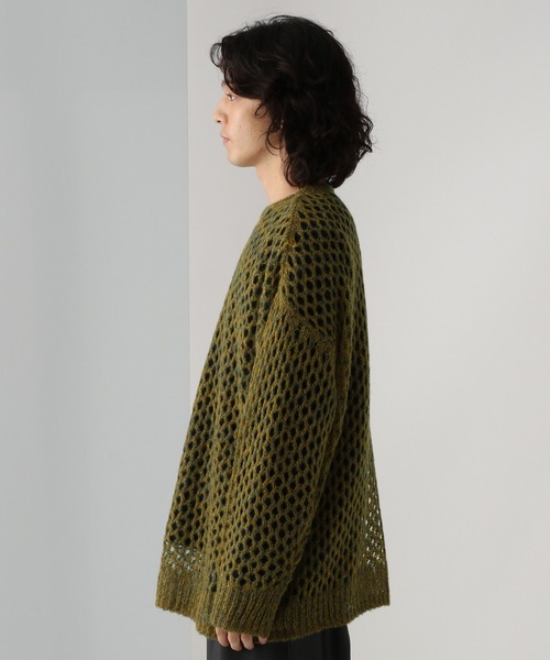 HARE（ハレ）の「モヘアメッシュニットプルオーバー(HARE)（ニット/セーター・メンズ・ブラック/イエロー/ブルー・FREE）」の11枚目の写真