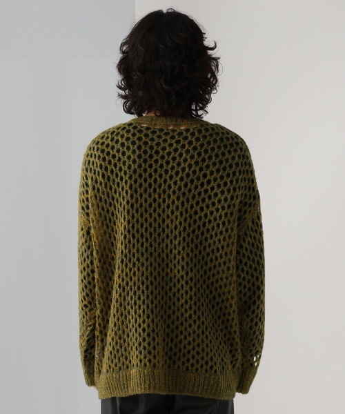 HARE（ハレ）の「モヘアメッシュニットプルオーバー(HARE)（ニット/セーター・メンズ・ブラック/イエロー/ブルー・FREE）」の12枚目の写真