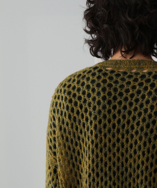 HARE（ハレ）の「モヘアメッシュニットプルオーバー(HARE)（ニット/セーター・メンズ・ブラック/イエロー/ブルー・FREE）」の13枚目の写真