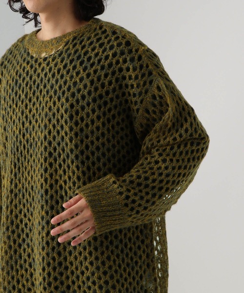 HARE（ハレ）の「モヘアメッシュニットプルオーバー(HARE)（ニット/セーター・メンズ・ブラック/イエロー/ブルー・FREE）」の15枚目の写真