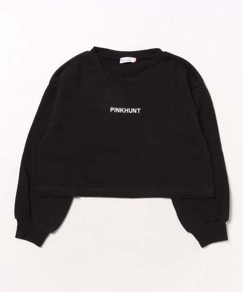 PINKHUNT（ピンクハント）の「PINKHUNT ピンクハント 通販限定 ハートロゴショート丈 トレーナー 0034K（スウェット・キッズ・ホワイト/ブルー/ブラック・120cm/130cm/140cm/150cm/160cm）」の5枚目の写真