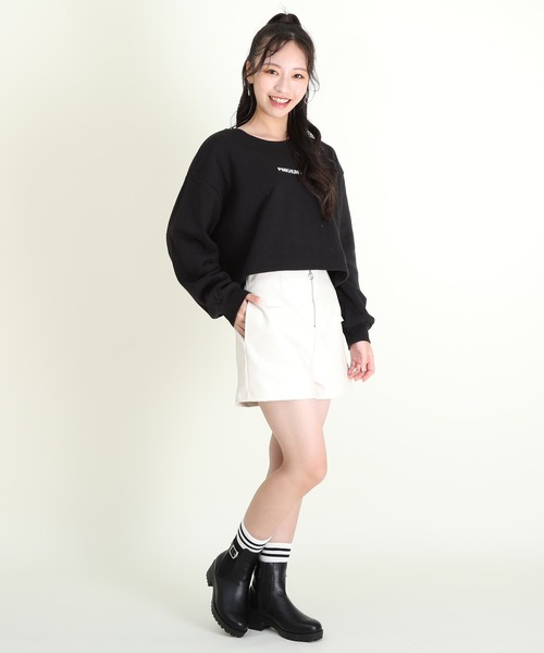 PINKHUNT（ピンクハント）の「PINKHUNT ピンクハント 通販限定 ハートロゴショート丈 トレーナー 0034K（スウェット・キッズ・ホワイト/ブルー/ブラック・120cm/130cm/140cm/150cm/160cm）」の8枚目の写真