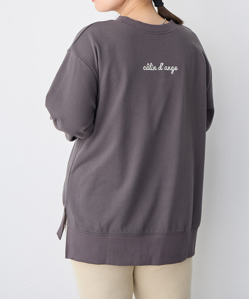 anyfee(エニフィー)の「【anyfee】ビッグシルエット裏毛刺繍スウェットプルオーバー《大きいサイズ/プラスサイズ》(スウェット・レディース・アイボリー/チャコール/ライトグリーン・LL/3L/5L/4L)」の16枚目の写真