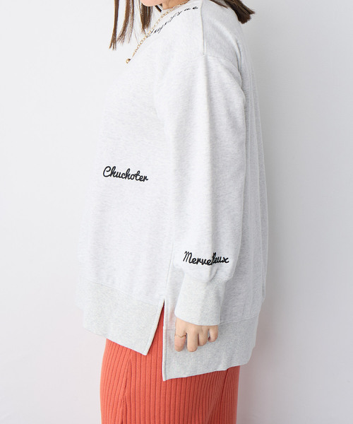 anyfee(エニフィー)の「【anyfee】ビッグシルエット裏毛刺繍スウェットプルオーバー《大きいサイズ/プラスサイズ》(スウェット・レディース・アイボリー/チャコール/ライトグリーン・LL/3L/5L/4L)」の20枚目の写真