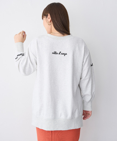 anyfee(エニフィー)の「【anyfee】ビッグシルエット裏毛刺繍スウェットプルオーバー《大きいサイズ/プラスサイズ》(スウェット・レディース・アイボリー/チャコール/ライトグリーン・LL/3L/5L/4L)」の21枚目の写真