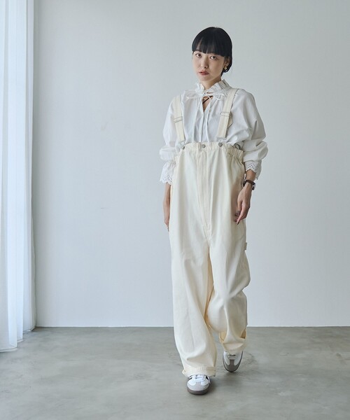 SMITH'S（スミス）の「SMITH’S（スミス）別注サロペット（サロペット/オーバーオール・レディース・ブラック/ナチュラル/コバルトブルー・L/M）」の2枚目の写真