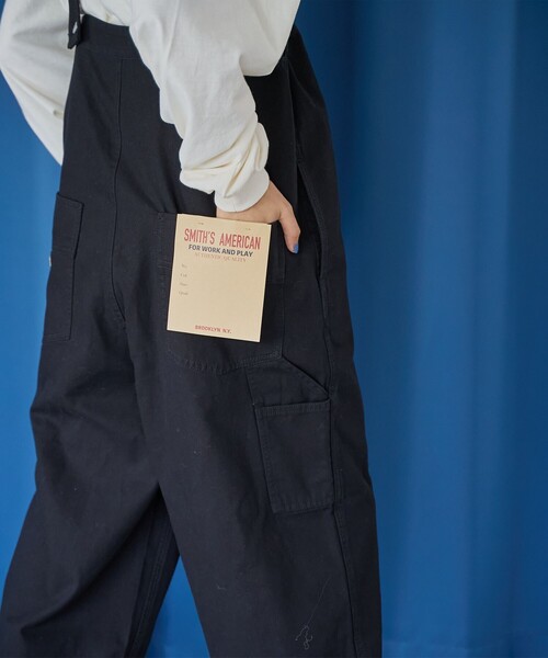 SMITH'S（スミス）の「SMITH’S（スミス）別注サロペット（サロペット/オーバーオール・レディース・ブラック/ナチュラル/コバルトブルー・L/M）」の4枚目の写真