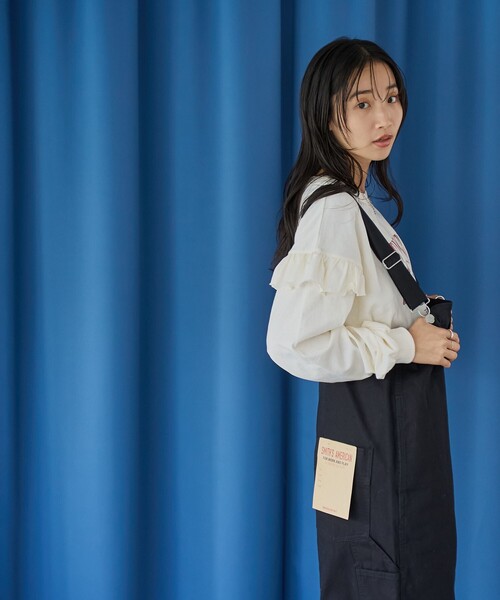 SMITH'S（スミス）の「SMITH’S（スミス）別注サロペット（サロペット/オーバーオール・レディース・ブラック/ナチュラル/コバルトブルー・L/M）」の12枚目の写真