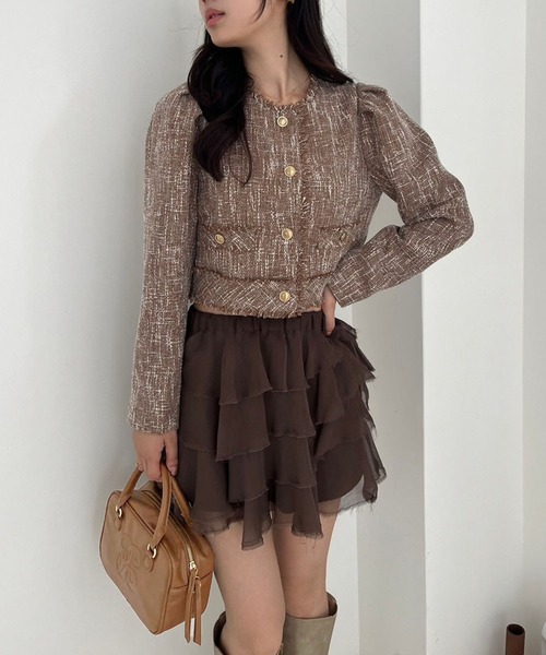 one after another NICE CLAUP（ワンアフターアナザーナイスクラップ）の「エンボスミニボストンバッグ（ボストンバッグ・レディース・アイボリー/ブラウン/キャメル・FREE）」の8枚目の写真