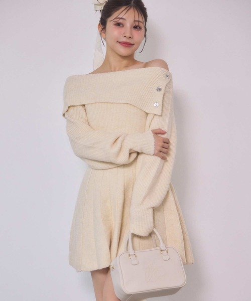 one after another NICE CLAUP（ワンアフターアナザーナイスクラップ）の「エンボスミニボストンバッグ（ボストンバッグ・レディース・アイボリー/ブラウン/キャメル・FREE）」の17枚目の写真