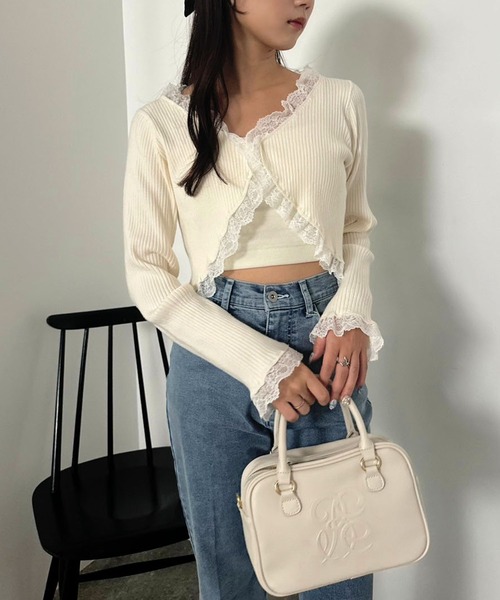 one after another NICE CLAUP（ワンアフターアナザーナイスクラップ）の「エンボスミニボストンバッグ（ボストンバッグ・レディース・アイボリー/ブラウン/キャメル・FREE）」の20枚目の写真