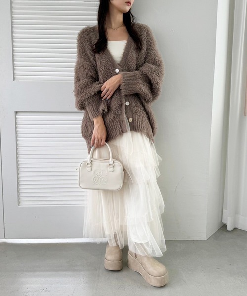 one after another NICE CLAUP（ワンアフターアナザーナイスクラップ）の「エンボスミニボストンバッグ（ボストンバッグ・レディース・アイボリー/ブラウン/キャメル・FREE）」の19枚目の写真