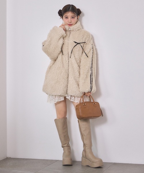 one after another NICE CLAUP（ワンアフターアナザーナイスクラップ）の「エンボスミニボストンバッグ（ボストンバッグ・レディース・アイボリー/ブラウン/キャメル・FREE）」の15枚目の写真