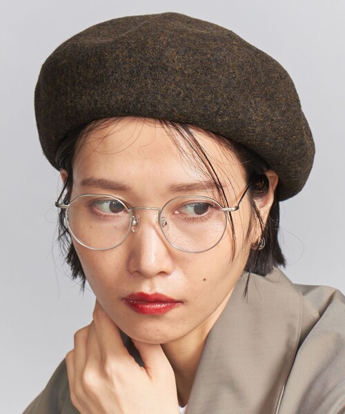 BEAUTY&YOUTH UNITED ARROWS（ビューティーアンドユースユナイテッドアローズ）の「メランジ シンプルベレー帽（ハンチング/ベレー帽・レディース・ブラウン/ブラック/ライトグレー・FREE）」の3枚目の写真