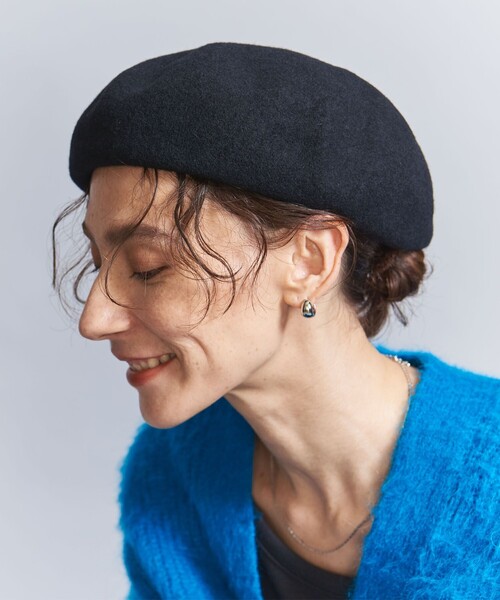 BEAUTY&YOUTH UNITED ARROWS（ビューティーアンドユースユナイテッドアローズ）の「メランジ シンプルベレー帽（ハンチング/ベレー帽・レディース・ブラウン/ブラック/ライトグレー・FREE）」の6枚目の写真