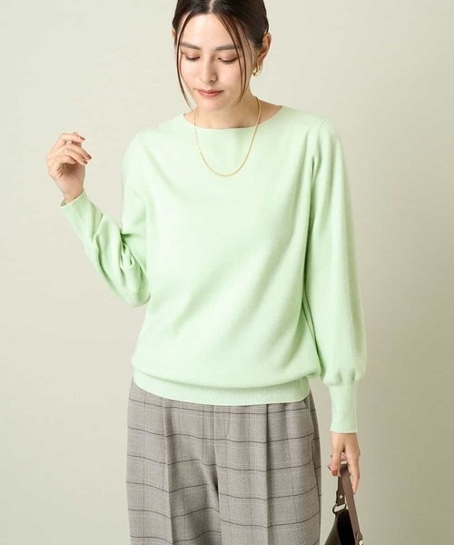 a.v.v（アーヴェヴェ）の「【洗える】ボートネックパフスリーブニット【アンサンブル対応】（ニット/セーター・レディース・ライトグレー/オレンジ/ミント/ブルー/グレー/アイボリー/ブラック/レッド/ネイビー・38/36/40/42/34）」の5枚目の写真