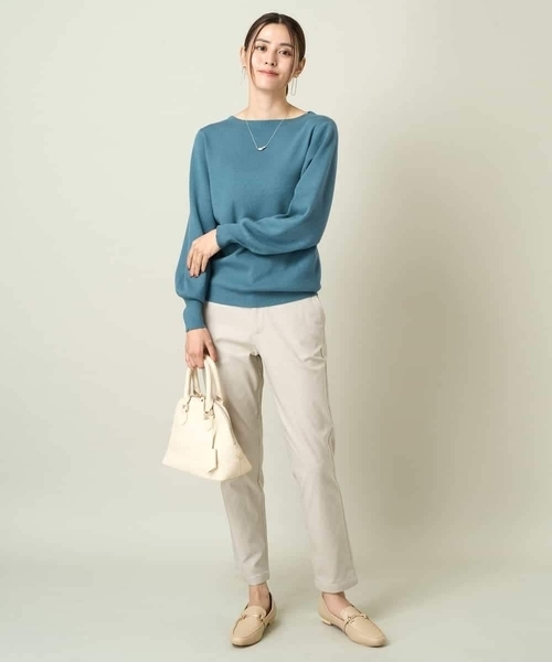 a.v.v（アーヴェヴェ）の「【洗える】ボートネックパフスリーブニット【アンサンブル対応】（ニット/セーター・レディース・ライトグレー/オレンジ/ミント/ブルー/グレー/アイボリー/ブラック/レッド/ネイビー・38/36/40/42/34）」の14枚目の写真