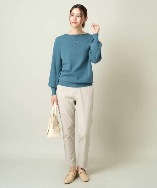 a.v.v（アーヴェヴェ）の「【洗える】ボートネックパフスリーブニット【アンサンブル対応】（ニット/セーター・レディース・ライトグレー/オレンジ/ミント/ブルー/グレー/アイボリー/ブラック/レッド/ネイビー・38/36/40/42/34）」の15枚目の写真