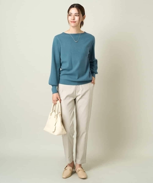 a.v.v（アーヴェヴェ）の「【洗える】ボートネックパフスリーブニット【アンサンブル対応】（ニット/セーター・レディース・ライトグレー/オレンジ/ミント/ブルー/グレー/アイボリー/ブラック/レッド/ネイビー・38/36/40/42/34）」の16枚目の写真