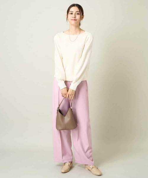 a.v.v（アーヴェヴェ）の「【洗える】ボートネックパフスリーブニット【アンサンブル対応】（ニット/セーター・レディース・ライトグレー/オレンジ/ミント/ブルー/グレー/アイボリー/ブラック/レッド/ネイビー・38/36/40/42/34）」の20枚目の写真