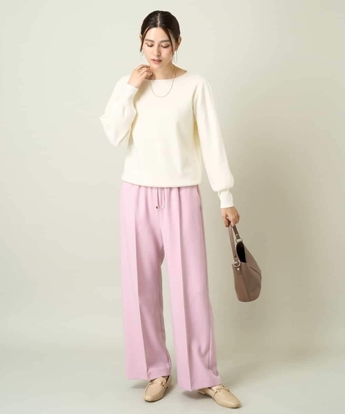 a.v.v（アーヴェヴェ）の「【洗える】ボートネックパフスリーブニット【アンサンブル対応】（ニット/セーター・レディース・ライトグレー/オレンジ/ミント/ブルー/グレー/アイボリー/ブラック/レッド/ネイビー・38/36/40/42/34）」の21枚目の写真