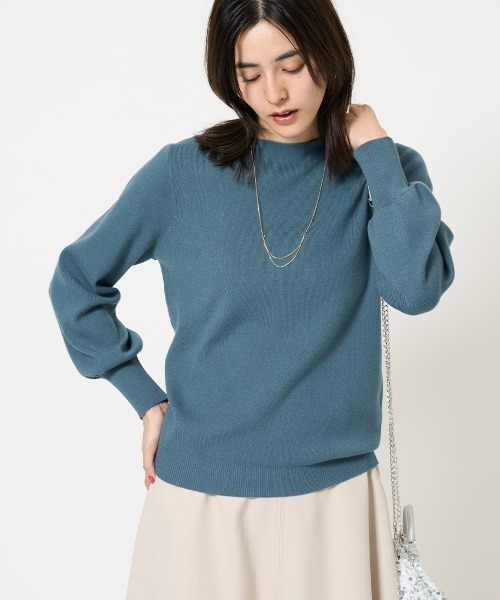 a.v.v（アーヴェヴェ）の「【洗える】ボートネックパフスリーブニット【アンサンブル対応】（ニット/セーター・レディース・ライトグレー/オレンジ/ミント/ブルー/グレー/アイボリー/ブラック/レッド/ネイビー・38/36/40/42/34）」の7枚目の写真