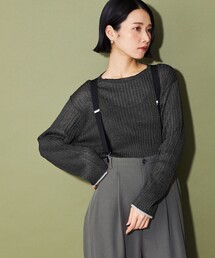 ＜CITEN＞ラメシアーリブニット