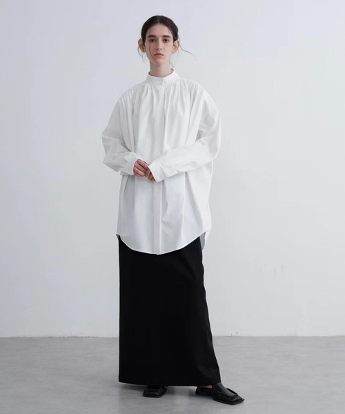 aimoha(アイモハ)の「【moyo】ビッグシルエット プリーツシャツ(シャツ/ブラウス・レディース・ブラック/ホワイト・SMALL/MEDIUM)」の3枚目の写真