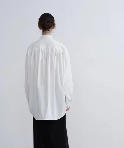 aimoha(アイモハ)の「【moyo】ビッグシルエット プリーツシャツ(シャツ/ブラウス・レディース・ブラック/ホワイト・SMALL/MEDIUM)」の6枚目の写真