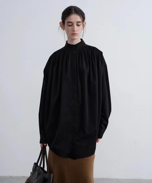 aimoha(アイモハ)の「【moyo】ビッグシルエット プリーツシャツ(シャツ/ブラウス・レディース・ブラック/ホワイト・SMALL/MEDIUM)」の15枚目の写真