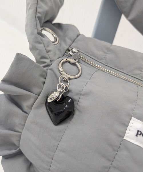 poiregnee（ポワニェ）の「［select］ハートチャーム（キーホルダー・レディース・ブラック/クリア・FREE）」の3枚目の写真