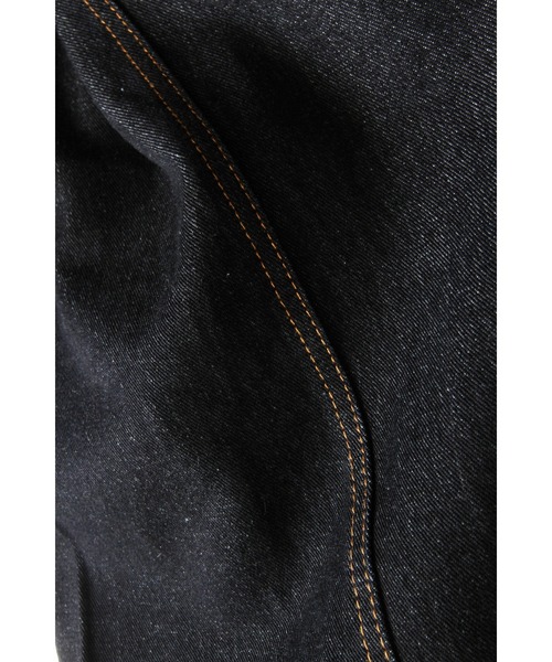 &. NOSTALGIA（アンドドットノスタルジア）の「センタープレスタックワイドデニムパンツ（デニムパンツ・レディース・インディゴブルー/ライトブルー・S/M）」の12枚目の写真