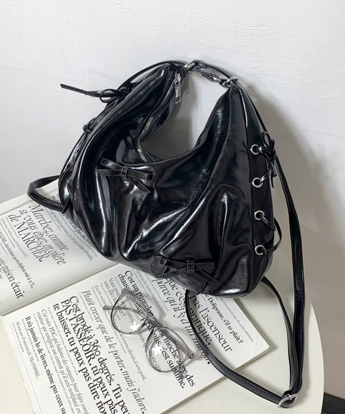 PORTER 黒 合成皮革 バッグ(ポーター ネイキッド ショルダー PORTER 黒 合成皮革 バッグ(ポーター ネイキッド ショルダー