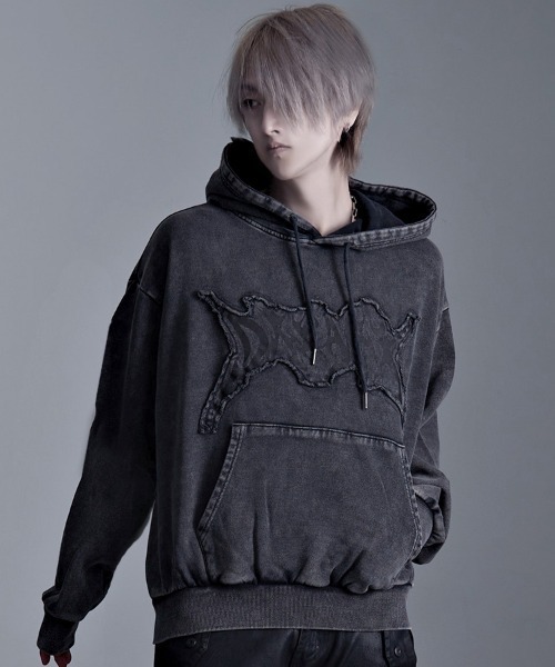 CavariA【キャバリア】リブ入り長袖ジップ ブラック CavariA サイド